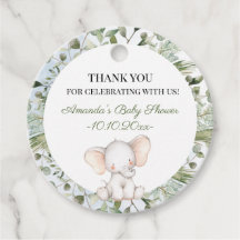 Elephant Green Boy Circle Boy Baby shower