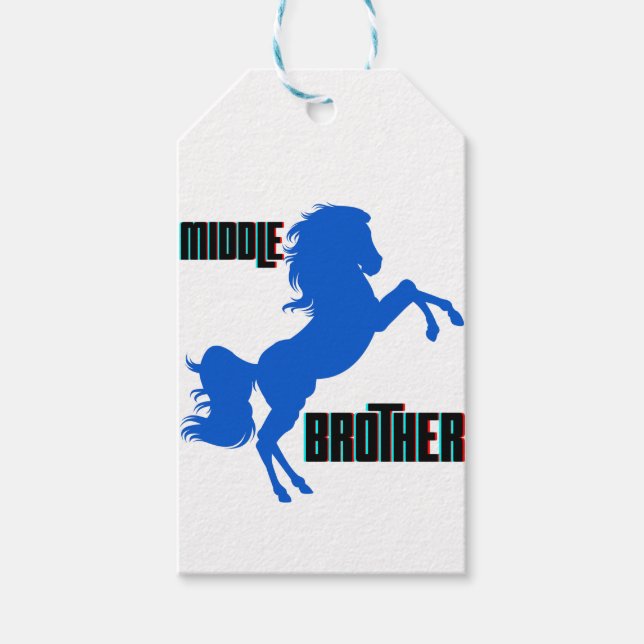 Étiquettes-cadeau Élevage du cheval du frère moyen (Devant)