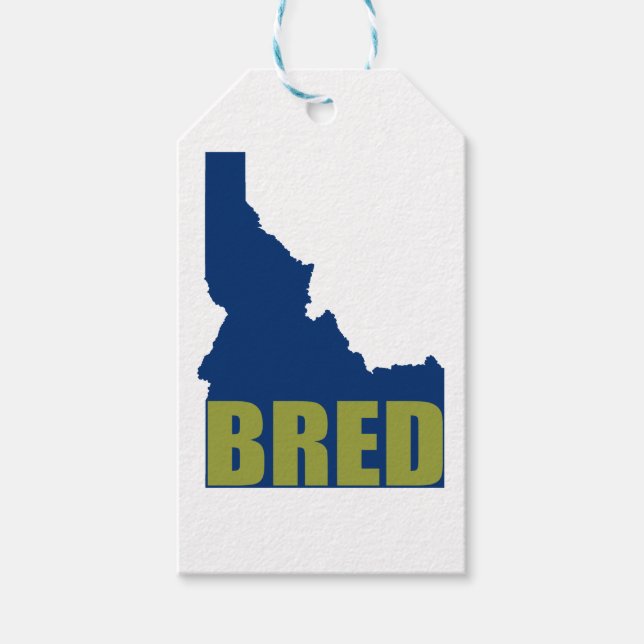 Étiquettes-cadeau Élevé dans l'Idaho (Devant)