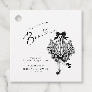 Étiquettes Cadeau Elle a Trouvé Sa Boo Fleur Ghost Mariage