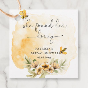 Étiquettes Cadeau Elle a trouvé sa ruche florale abeille Shower de m