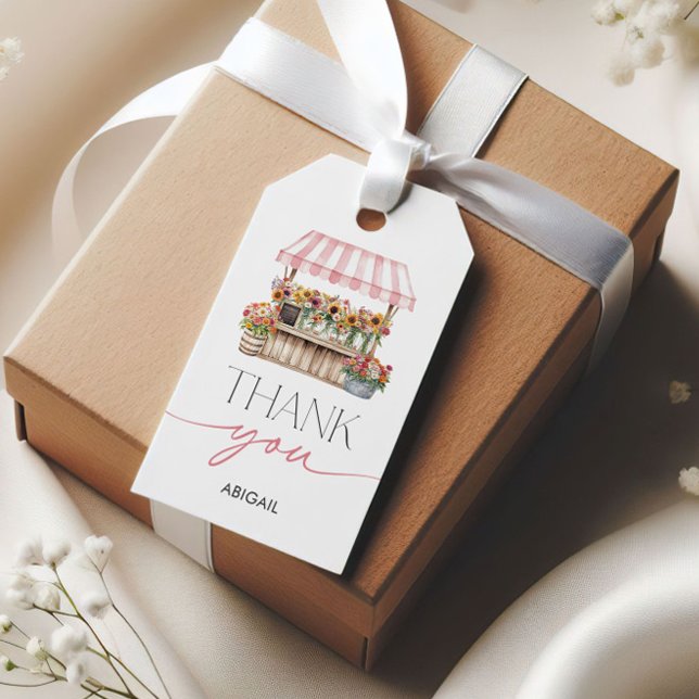 Étiquettes-cadeau Elle est fraîche sortie du marché Fête de mariage  (She's Fresh Off the Market Bridal Shower Gift Tags)