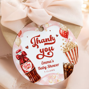 Étiquettes Cadeau Elle est prête à faire éclater Soda Baby Shower Me