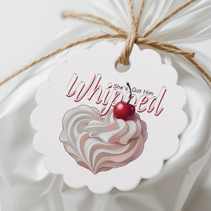 Étiquettes Cadeau Elle L'a Fouettée Crème Chantilly Cerise Enterreme