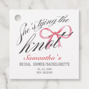 Étiquettes Cadeau Elle Noue le Nœud Papillon Coquette Enterrement de
