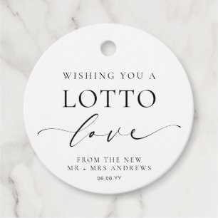 Étiquettes Cadeau Ellesmere Vous Souhaite Un Mariage D'Amour Loto