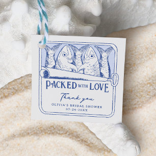 Étiquettes Cadeau Emballé avec Love Fisherman Core Fête des mariées