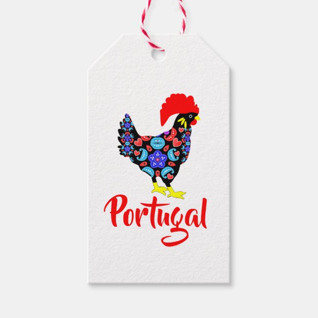 Étiquettes-cadeau Emblème national portugais de Barcelone (Devant)