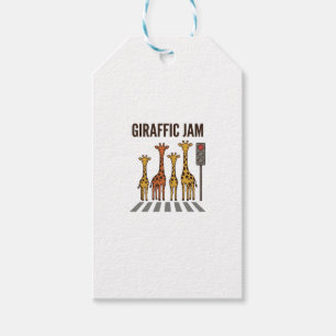 Étiquettes-cadeau Embouteillage Giraffic Drôle de Girafe Ancienne Ve