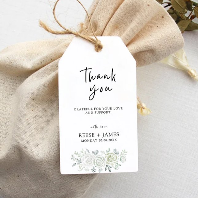 Étiquettes-cadeau Emerald Green Wedding Favor Modèle, (Emerald Green Wedding Favor Tag Template,)