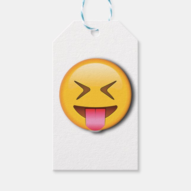 Étiquettes-cadeau Emoji social drôle (Devant)