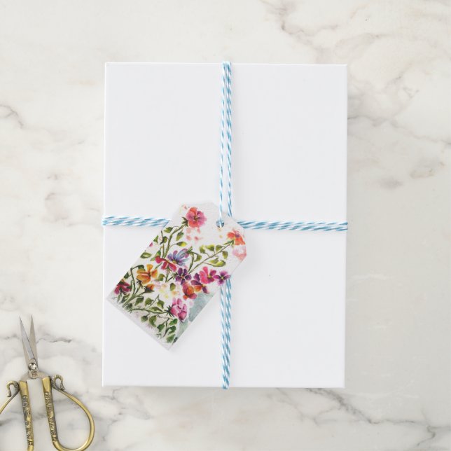 ÉTIQUETTES-CADEAU EMPREINTES DE PATTES ANGEL (Avec de laficelle)