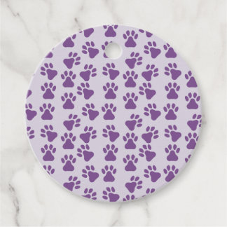 Étiquettes Cadeau Empreintes violettes