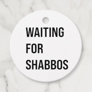 Étiquettes Cadeau En attendant le Shabbos Hanoukka Jewish Funny