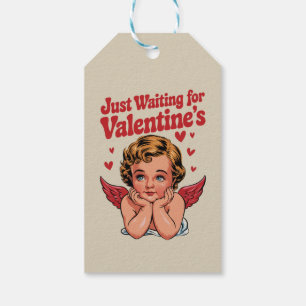 Étiquettes-cadeau En attendant simplement la Saint-Valentin Bébé Cup
