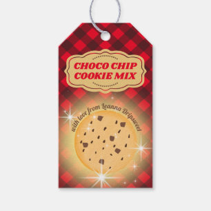 Étiquettes-cadeau En vichy mélange de biscuit à base de chips de c