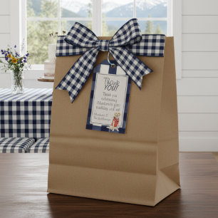 Étiquettes-cadeau en vichy Wild One Golden Retriever 1er anniversair