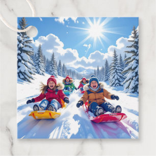 Étiquettes Cadeau Enfants Génialement Dormir Hiver Amusants