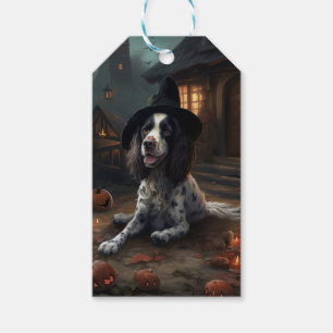 Étiquettes-cadeau English Springer Spaniel Citrouilles Halloween Épo