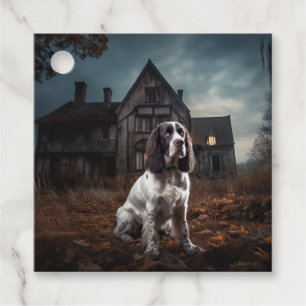 Étiquettes Cadeau English Springer Spaniel Halloween Épouvantable
