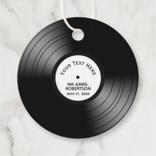 Étiquettes Cadeau Enregistrement Album Chanson Nom Date Mariage / An