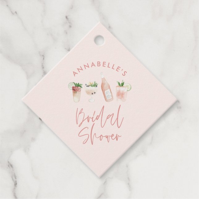 Étiquettes Cadeau Enterrement de vie de jeune fille écriture cocktai (Devant)