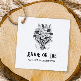 Étiquettes Cadeau Enterrement de vie de jeune fille Halloween Bride 