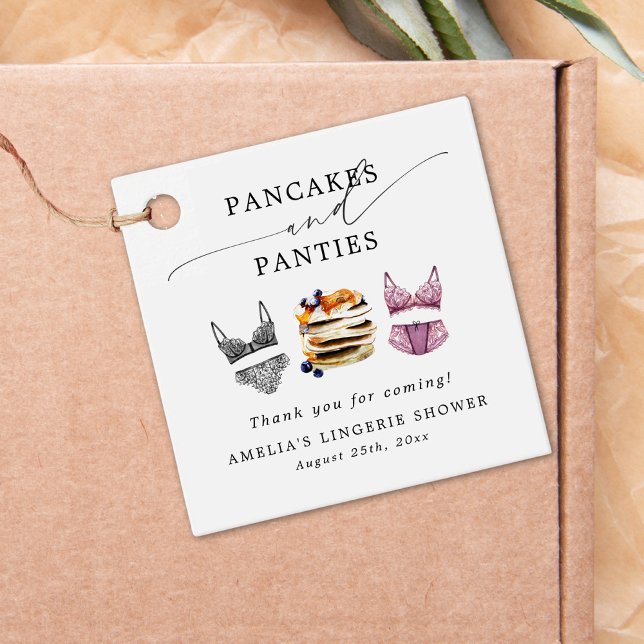 Étiquettes Cadeau Enterrement de vie de jeune fille : Pancakes et so (Créateur téléchargé)