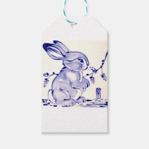 Étiquettes-cadeau Enveloppe cadeau lapin bleu bébé lapin lapin