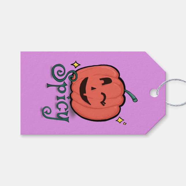 Étiquettes-cadeau Épice Citrouille épicé (Devant (Horizontal))