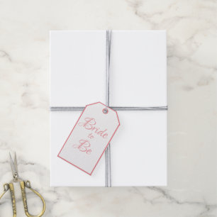 Étiquettes-cadeau Épouse à être rose Mariage Fête des mariées Script