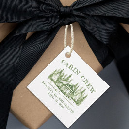 Étiquettes Cadeau Équipe de Cabine Campagne Verte Enterrement de Vie