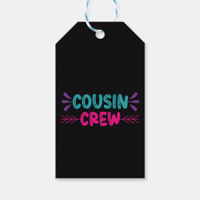 Étiquettes-cadeau Équipe de Cute Cousin (Devant)