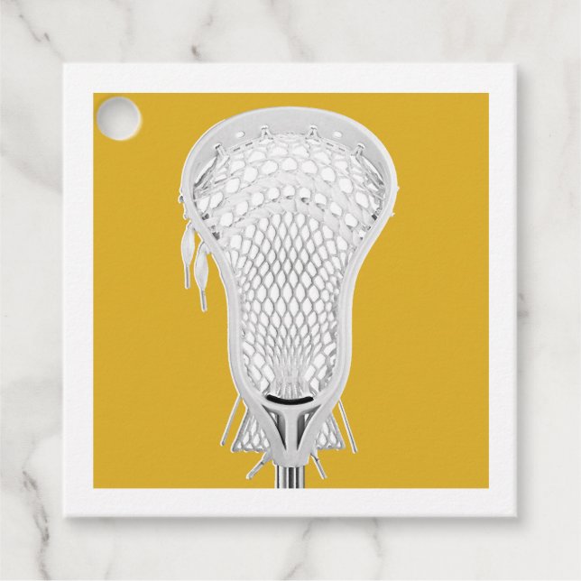 Étiquettes Cadeau Équipe de Lacrosse (Devant)