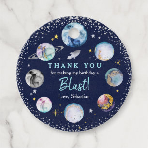 Étiquettes Cadeau Espace Anniversaire Premier Voyage Autour Du Solei