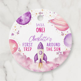 Étiquettes Cadeau Espace Extérieur Premier Voyage Autour De L'Annive