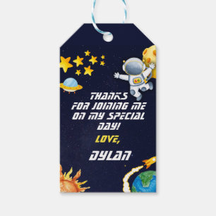 Étiquettes-cadeau Espace extra-atmosphérique Galaxie Thème Anniversa