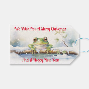 Étiquettes-cadeau Espèce de grenouille désirée pour le Nouvel An