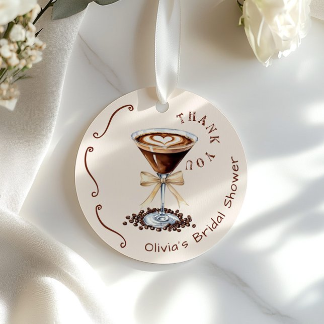 Étiquettes Cadeau Espresso Martini Amour brasse le Merci nuptial (Créateur téléchargé)