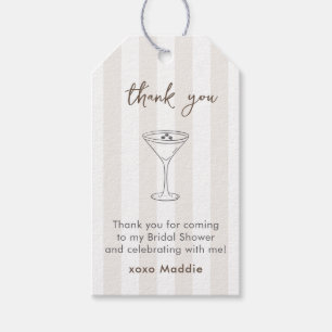 Étiquettes-cadeau Espresso Martini Doodle Fête des mariées Favoriser
