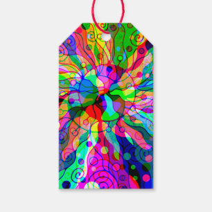 Étiquettes-cadeau Esquisse Imaginaire Art - Neon Abstrait Maj 1