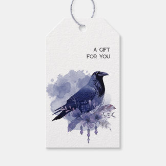 Étiquettes-cadeau Esthétique sombre gothique corbeau