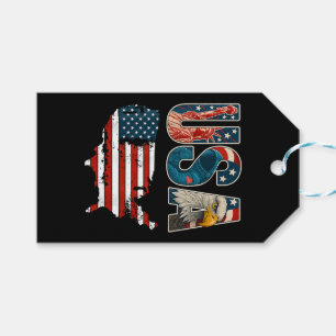 Étiquettes-cadeau Etats-Unis Patriotique 4 juillet Amérique Drapeau