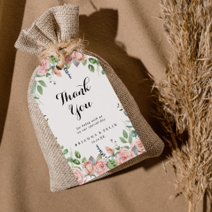 Étiquettes-cadeau Été Breeze Mariage Floral Merci