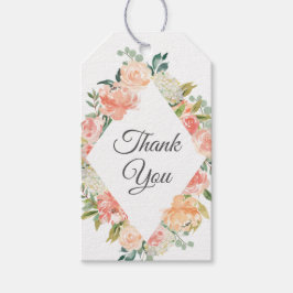 Étiquettes-cadeau Été Floral Medley Merci
