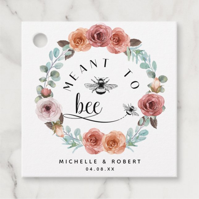 Étiquettes Cadeau Ethérée, signifie pour abeille, briller la florale (Devant)