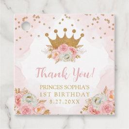 Étiquettes Cadeau Etiqueta de Favor del Cumpleaños de la Princesa Fl