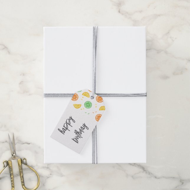 Étiquettes-cadeau Etiqueta para regalo cítricos (Avec de la ficelle)
