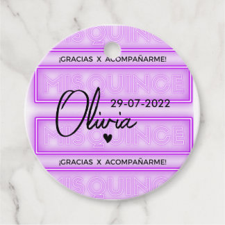 Étiquettes Cadeau Etiquetas de recuerditos mis quince moderno