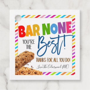 Étiquettes Cadeau Étiquette-cadeau barre de granola